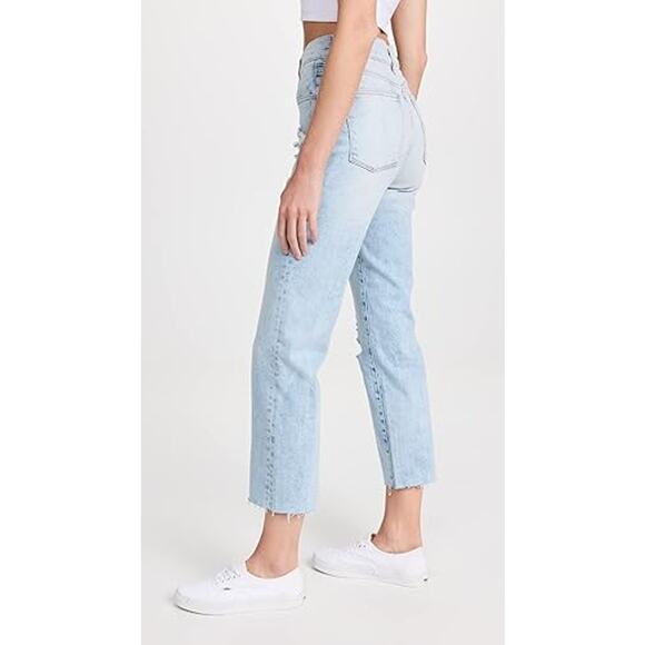 DL1961‎ Patti Jeans 20W Straight High Rise Vintage Ankle Distressed Seaglass - Picture 2 of 14